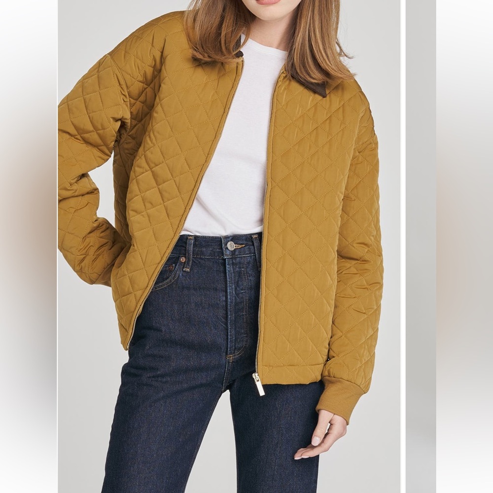 Wayf Quilted Brown Puffer Jacket